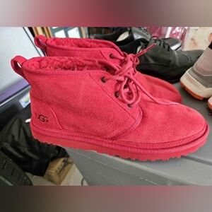 UGG Red Suede Lace-Up Chukka Boot
